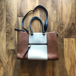 Brown and Cream Work Bag